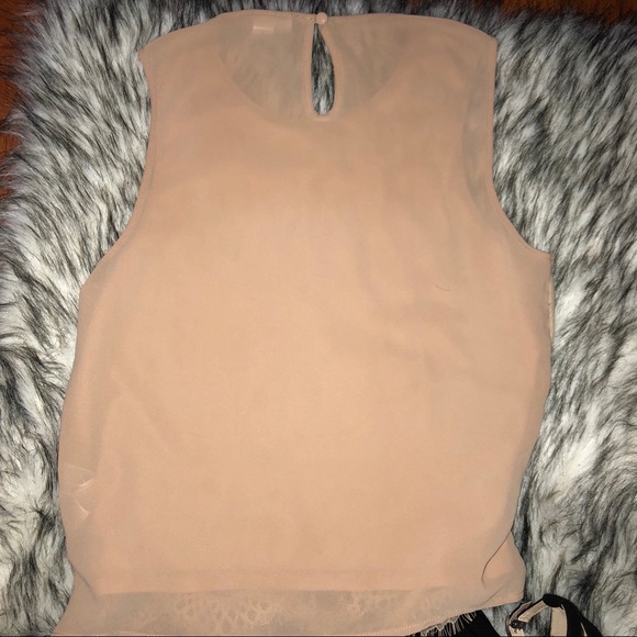 NWOT XXI nude lace tank top - Picture 4 of 4